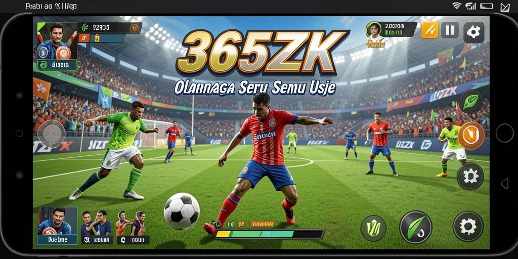 Tangkapan layar utama dari gameplay 365ZK menunjukkan aksi olahraga yang menarik.
