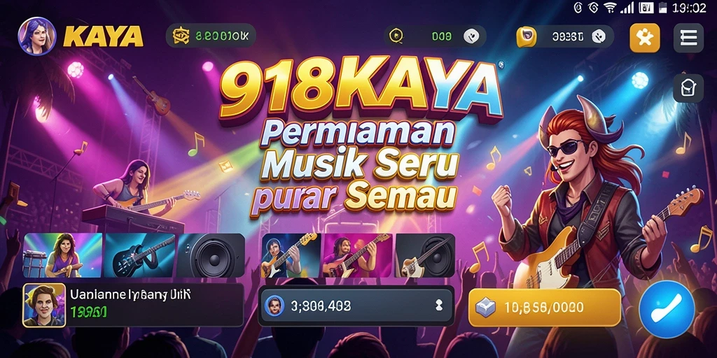 Tampilan gameplay 918KAYA dengan interaksi musik yang seru.