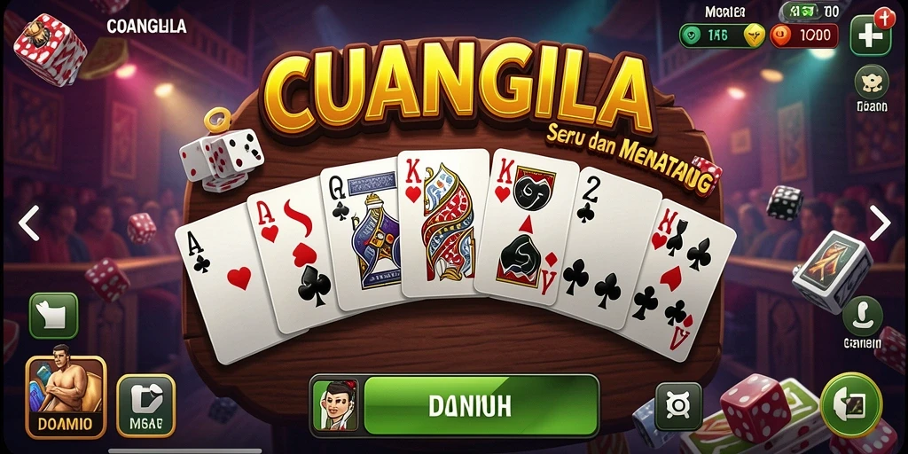 Screenshot gameplay CUANGILA yang menampilkan keseruan bermain Domino.
