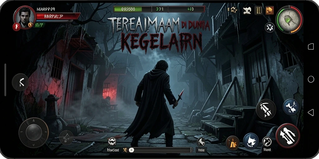 Tampilan seram dari gameplay HARAPJP yang memukau.
