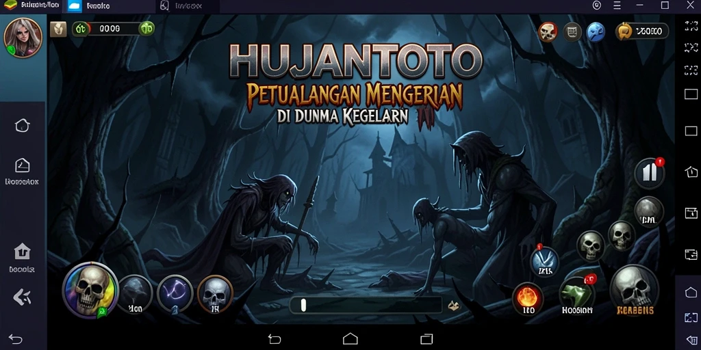 Tangkapan layar HUJANTOTO dengan suasana gelap dan mencekam saat gameplay.
