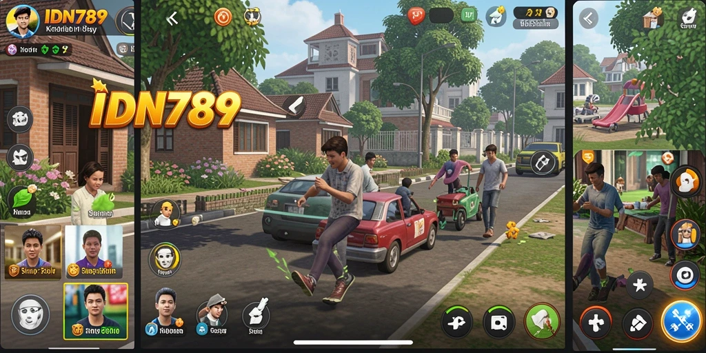 Tangkapan layar utama IDN789 yang menunjukkan gameplay simulasi menarik.