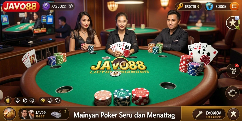 Gameplay seru JAVO88, nikmati setiap putaran poker.