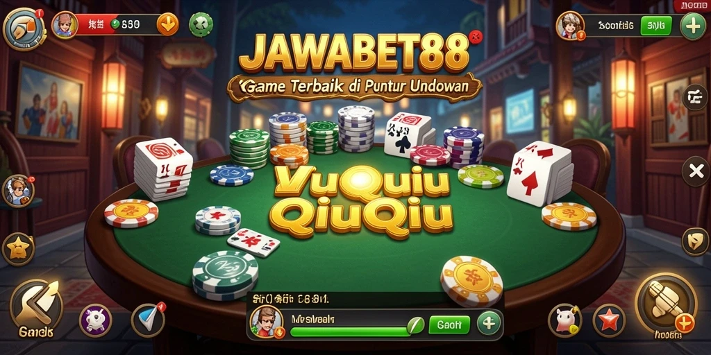 Screenshot gameplay JAWABET88 menampilkan aksi seru dalam permainan QiuQiu.