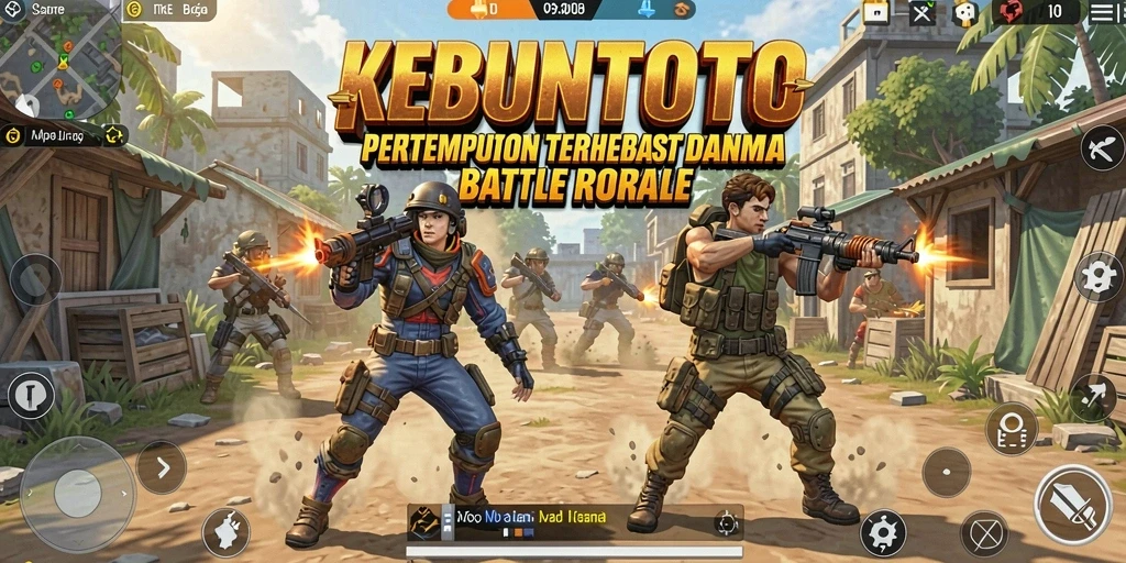 Tangkapan layar gameplay KEBUNTOTO dengan aksi pertempuran yang mendebarkan.