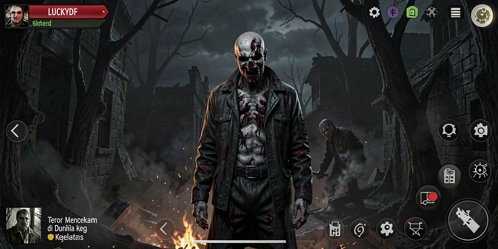 Gameplay LUCKYDF yang menegangkan dan atmosfer Horror yang mencekam.