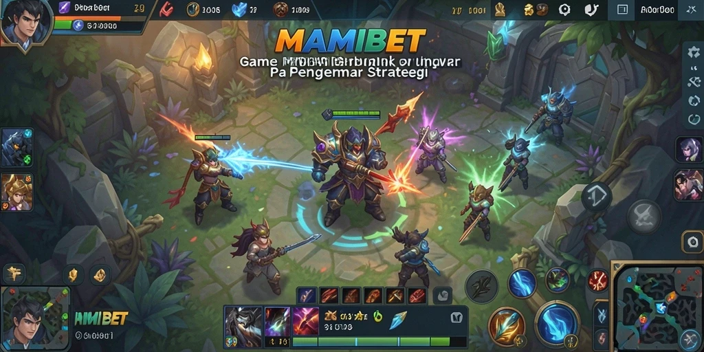 Screenshot MAMIBET menampilkan aksi seru dalam pertempuran MOBA.