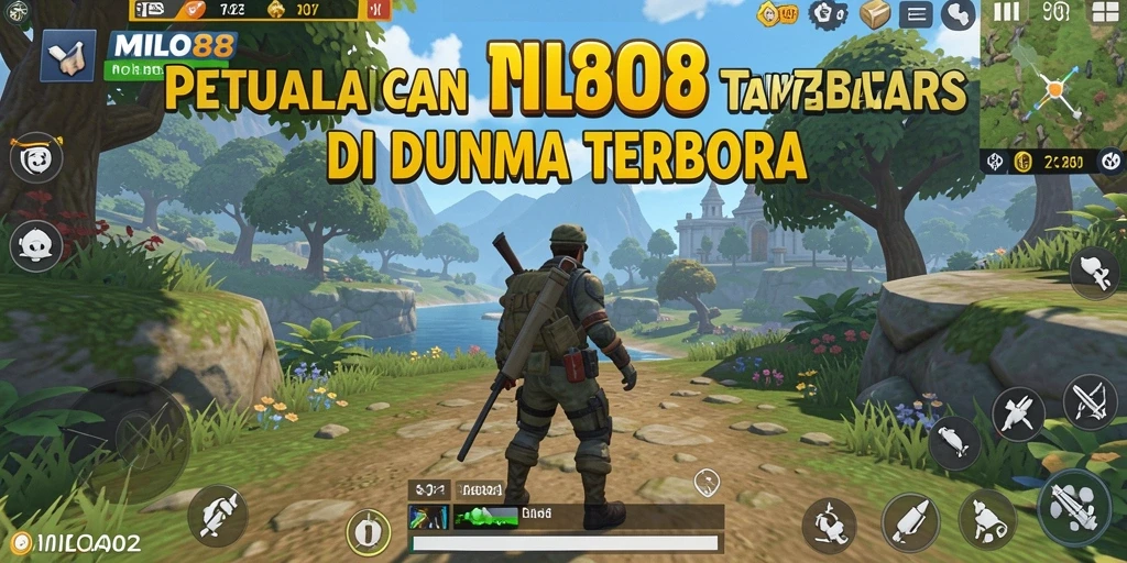 Tampilan menakjubkan dari dunia terbuka dalam MILO88 saat gameplay berlangsung.
