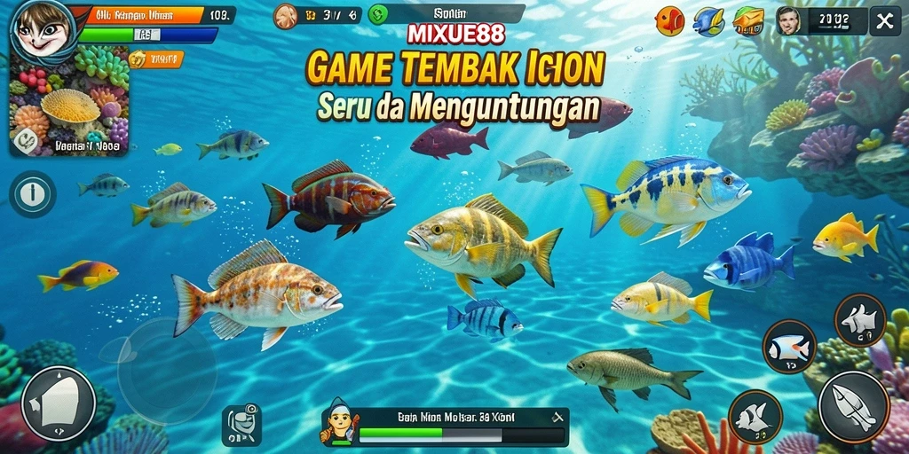 Gameplay seru dalam Tembak Ikan MIXUE88 yang penuh warna.