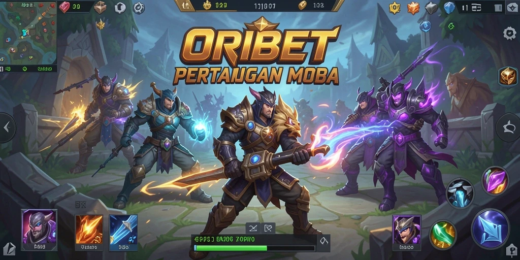 Gameplay seru dalam pertarungan MOBA ORIBET.