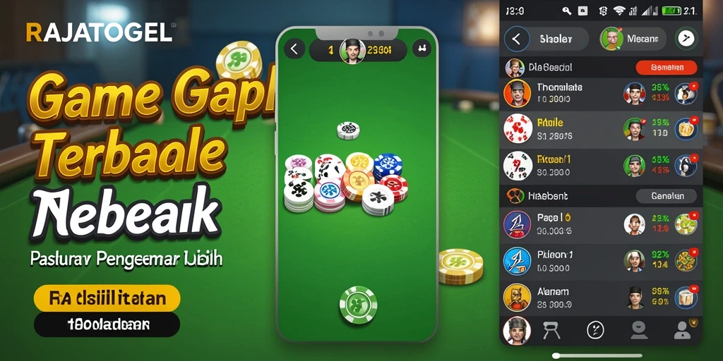 Screenshot gameplay RAJATOGEL dengan suasana permainan Gaple yang menarik.