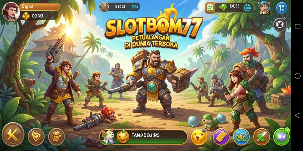 Screenshot menampilkan karakter menjelajahi dunia terbuka SLOTBOM77.
