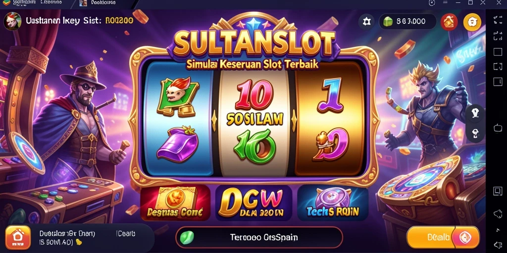 Screenshot gameplay SULTANSLOT menampilkan mesin slot yang mengesankan dan interaksi pemain.
