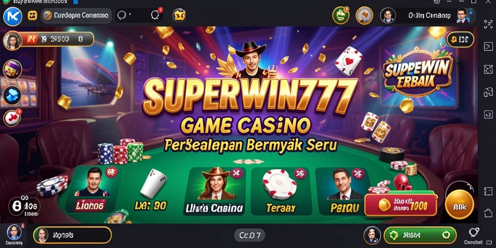 Tampilan gameplay Live Casino yang mengasyikkan di SUPERWIN777.