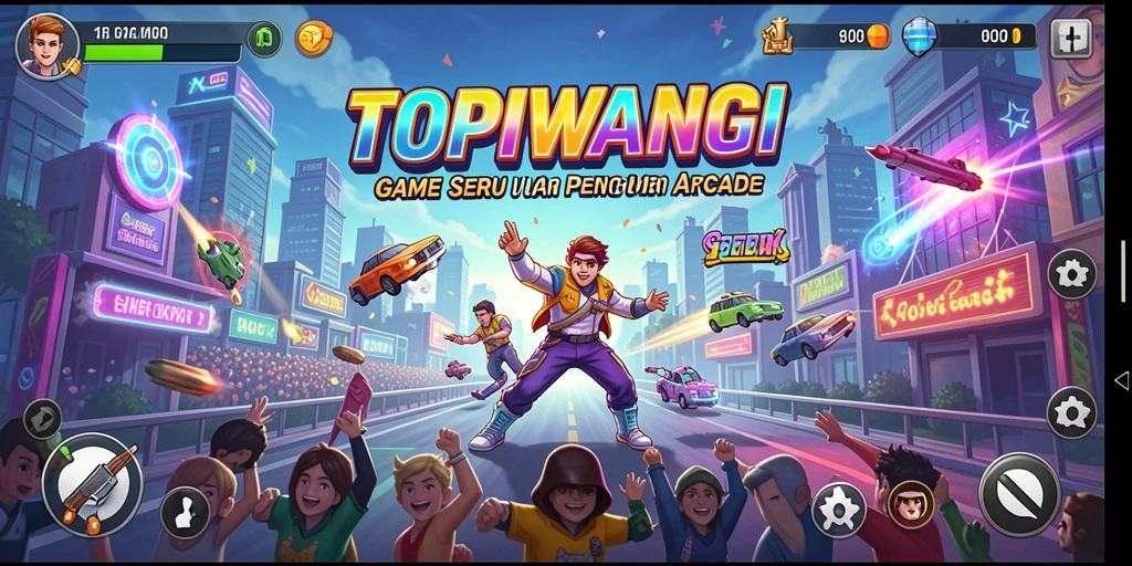 Tangkapan layar memperlihatkan gameplay seru dari TOPIWANGI.