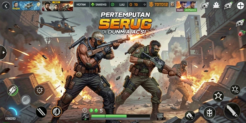 Tampilan screenshot TOTO12 menunjukkan aksi pertarungan yang seru dan mendebarkan.