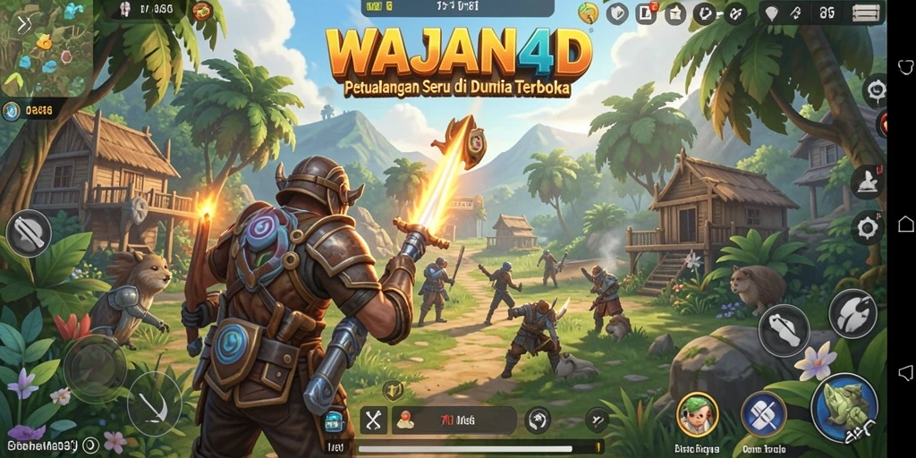 Tangkapan layar gameplay WAJAN4D menampilkan aksi seru di dunia terbuka.